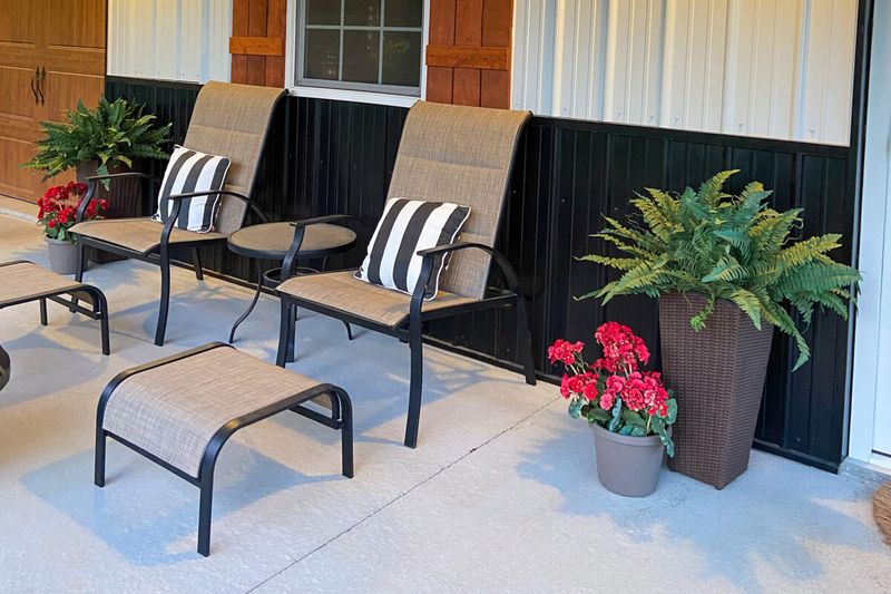 7 Porch Pieces To Toss And 5 That Designers Recommend Keeping - Decor Hint Toss: Dying or Artificial Plants Past Their Prime
