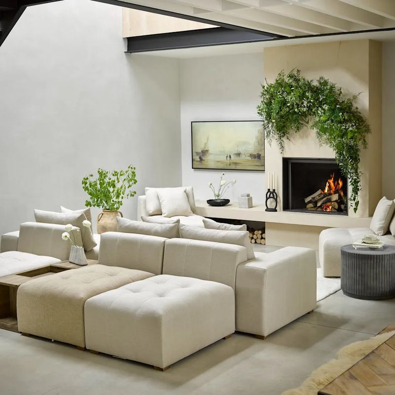 Give Your LA Living Room A Modern Edge Swap Outdated Sofa Colors For These 16 Fresh New Shades - Decor Hint Creamy White