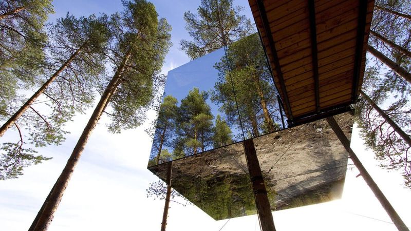 13 Distinctive Homes Built With Nature In Focus - Decor Hint The Mirrored Treehouse in Sweden