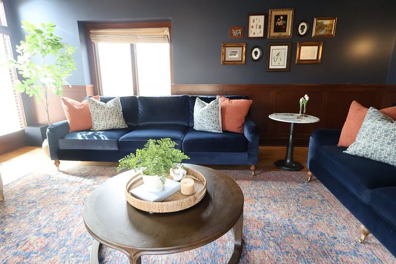 7 Old-School Sofa Shades Marylanders Are Ditching, And 9 Stylish Swaps - Decor Hint Navy Blue Velour