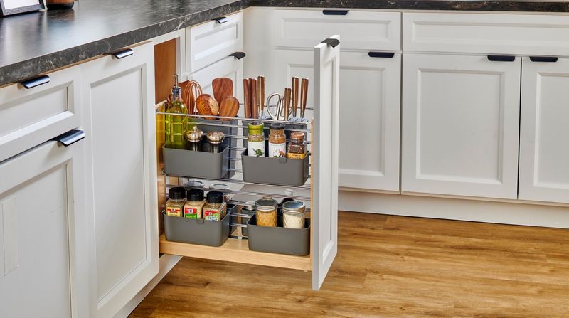 14 Small Kitchen Ideas That Prove Size Doesn't Matter - Decor Hint Cabinet Door Organizers Hide Clutter