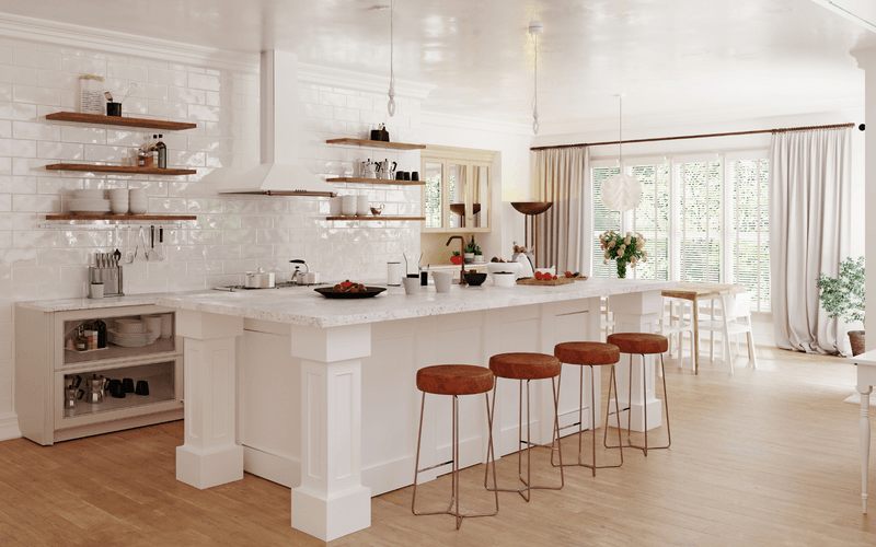 Open Kitchen Shelving