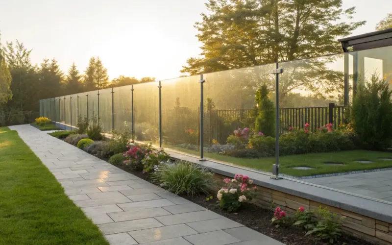 17 Backyard Fence Ideas For Privacy In Style - Decor Hint Frosted Glass Panel Sections