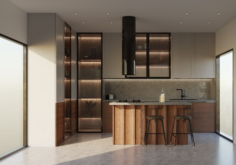 14 Small Kitchen Ideas That Prove Size Doesn't Matter - Decor Hint Glass Cabinet Doors Create Visual Space