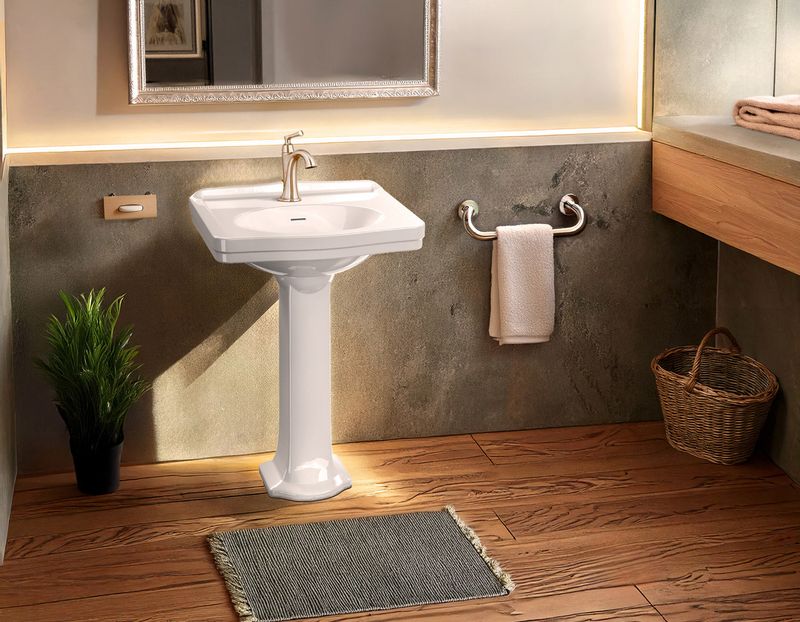 9 Bathroom Styles That Are On Their Way Out By The End Of The Decade (And 9 That Are Timeless) - Decor Hint Timeless: Pedestal Sinks