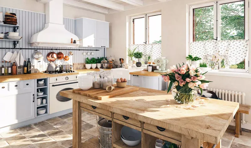 How To Achieve Country Chic Style In Your Kitchen: 17 Simple Tips - Decor Hint Choose Butcher Block Countertops