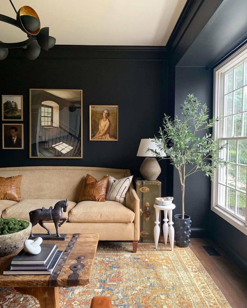 13 Dramatic Paint Colors That'll Bring Your Home To Life - Decor Hint Charcoal Black