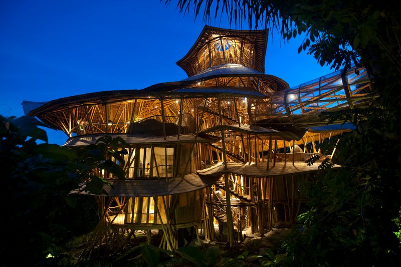 13 Distinctive Homes Built With Nature In Focus - Decor Hint Sharma Springs Bamboo Palace