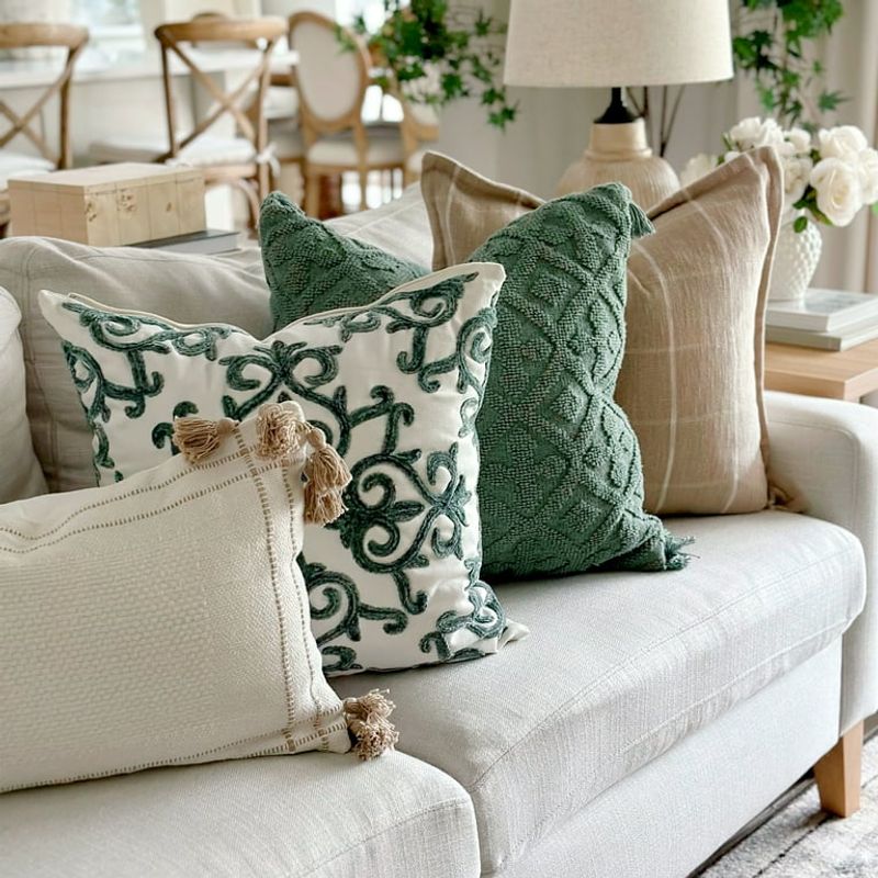 13 Living Room Elements That Bring Southern Charm To Texas Houses - Decor Hint Monogrammed Throw Pillows