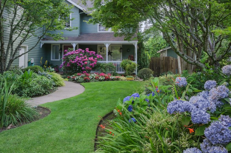 20 Front Yard Ideas That Look Professionally Landscaped - Decor Hint Mixed Evergreen and Flowering Shrubs