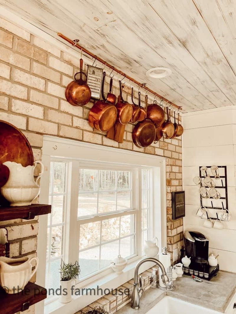 How To Achieve Country Chic Style In Your Kitchen: 17 Simple Tips - Decor Hint Install A Pot Rack