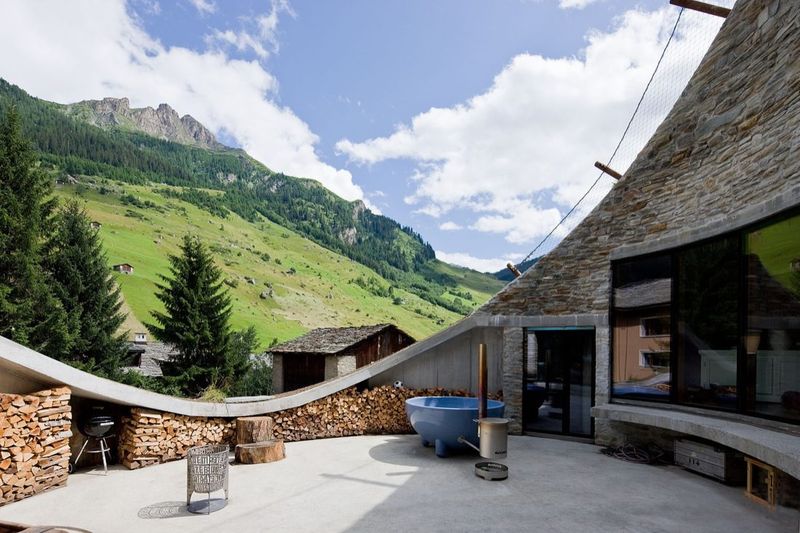 13 Incredible Homes Built Around Nature - Decor Hint Villa Vals – Embedded in Swiss Mountainside, Switzerland