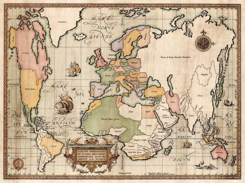 Swap Printed Art Posters for Framed Vintage Maps