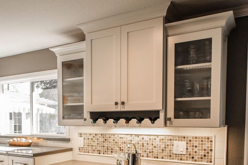 Frosted glass cabinet doors