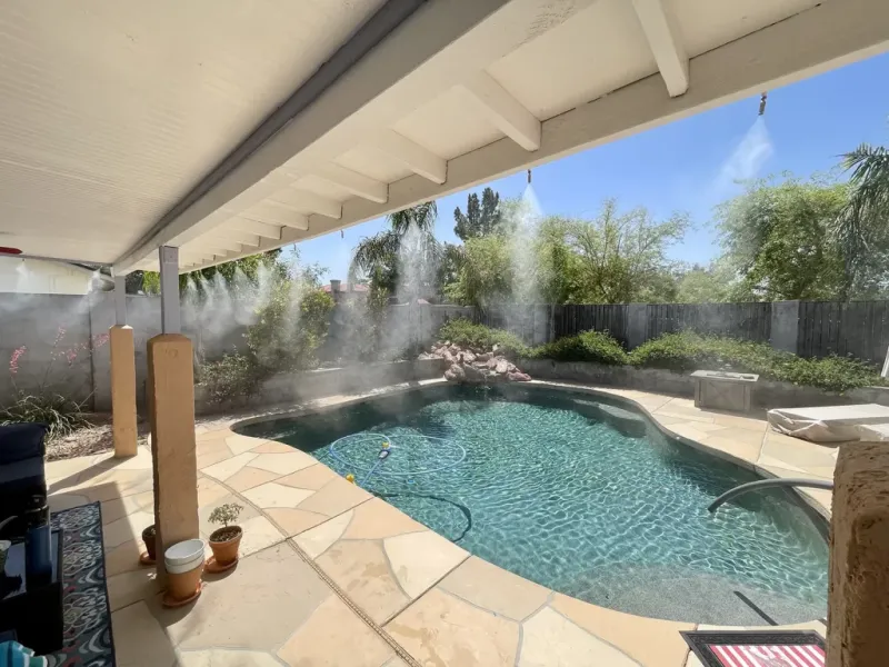 8 Backyard Patio Trends That Rule Arizona Outdoor Living - Decor Hint Misting Systems and Cooling Features