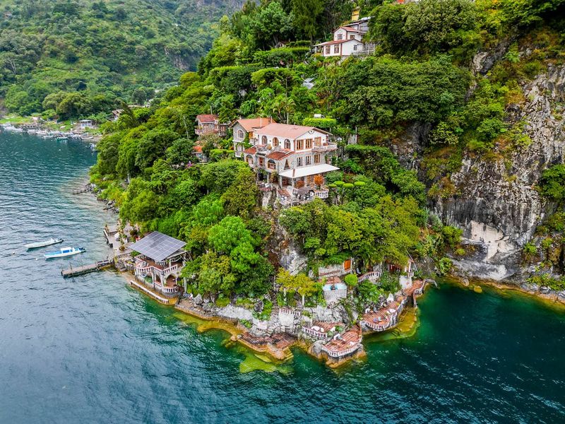 12 Beautiful Homes Sitting On The World's Best Lakes - Decor Hint Floating Timber Lodge on Lake Atitlán, Guatemala