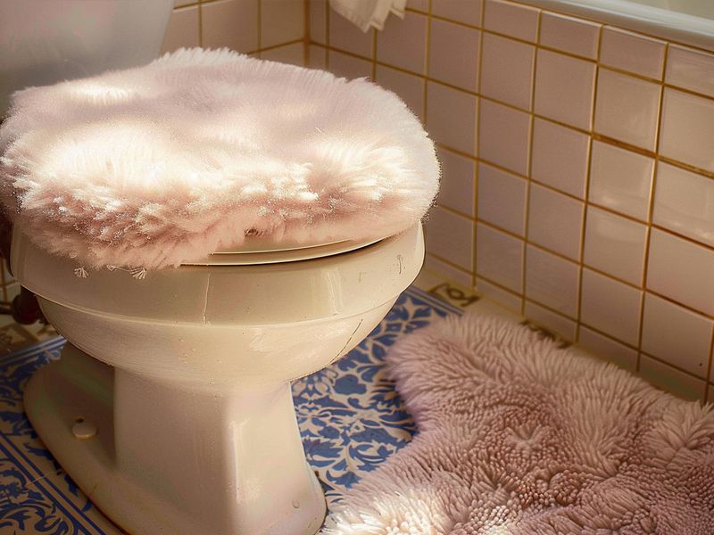 18 Nostalgic Home Trends That Ruin Boomers' Homes - Decor Hint Fuzzy Toilet Lid Covers