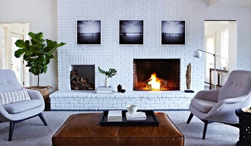 4 Southern-Chic Touches In Cary Homes That Are Trending Again (Plus 2 That Never Faded) - Decor Hint Painted Brick Fireplaces