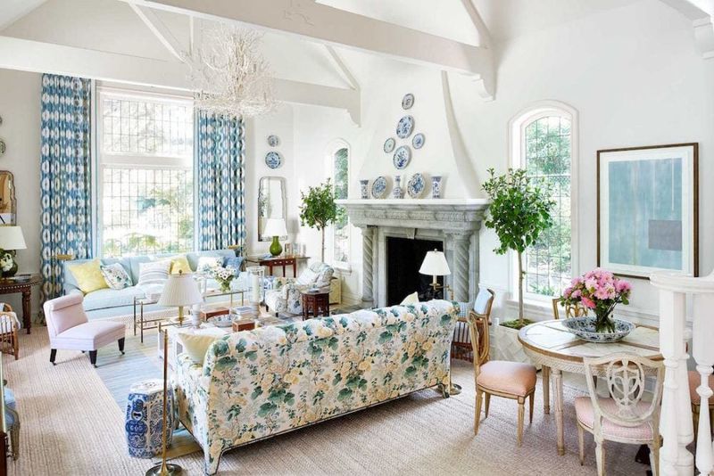 Designers Swear By These 19 French Country Living Room Tricks - Decor Hint Mixing Patterns Tastefully