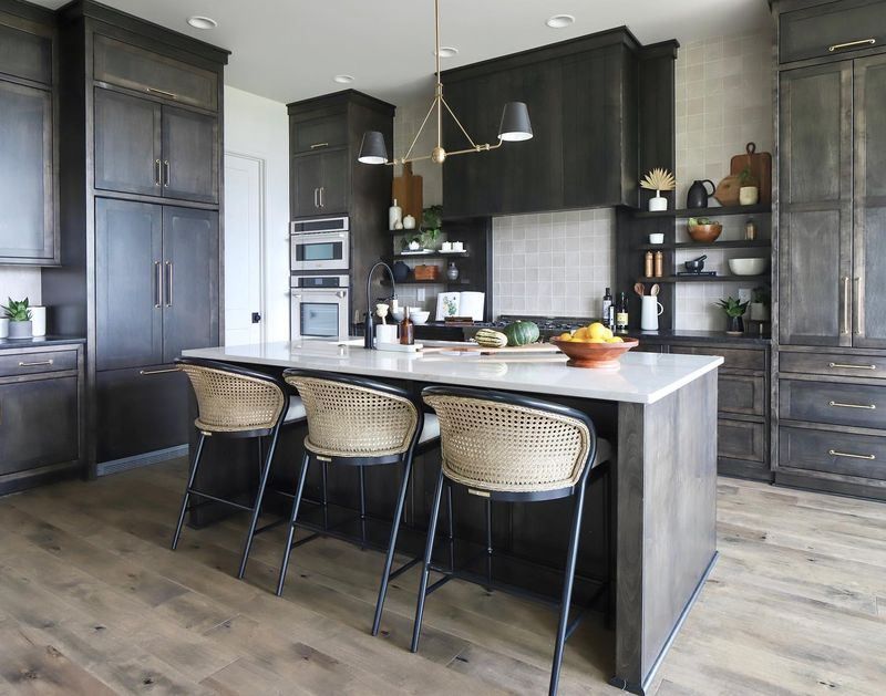 16 Colors To Paint Your Small Kitchen Cabinets That Aren't Just White - Decor Hint Charcoal Gray