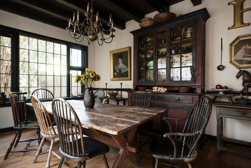 These Vintage Pieces In Atlanta Homes Show Just How Long Pennsylvania Style Lasts - Decor Hint Windsor Chairs Around Southern Tables