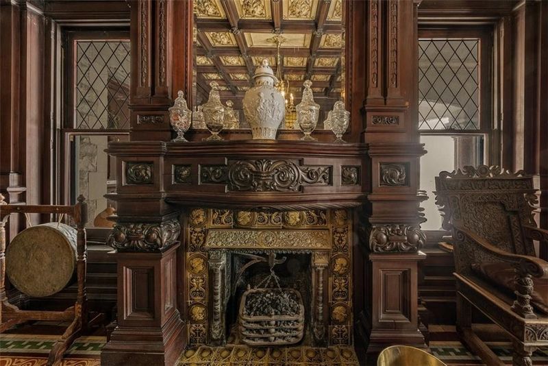 Take A Peek Inside This Stunning 1885 Brick Estate In Saint Joseph - Decor Hint Parlor's Original Fireplace Remains Heart Of The Home