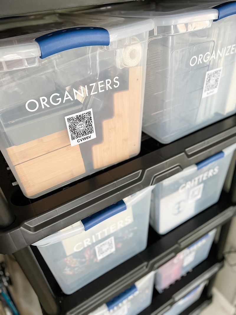 Labeled Storage Bins