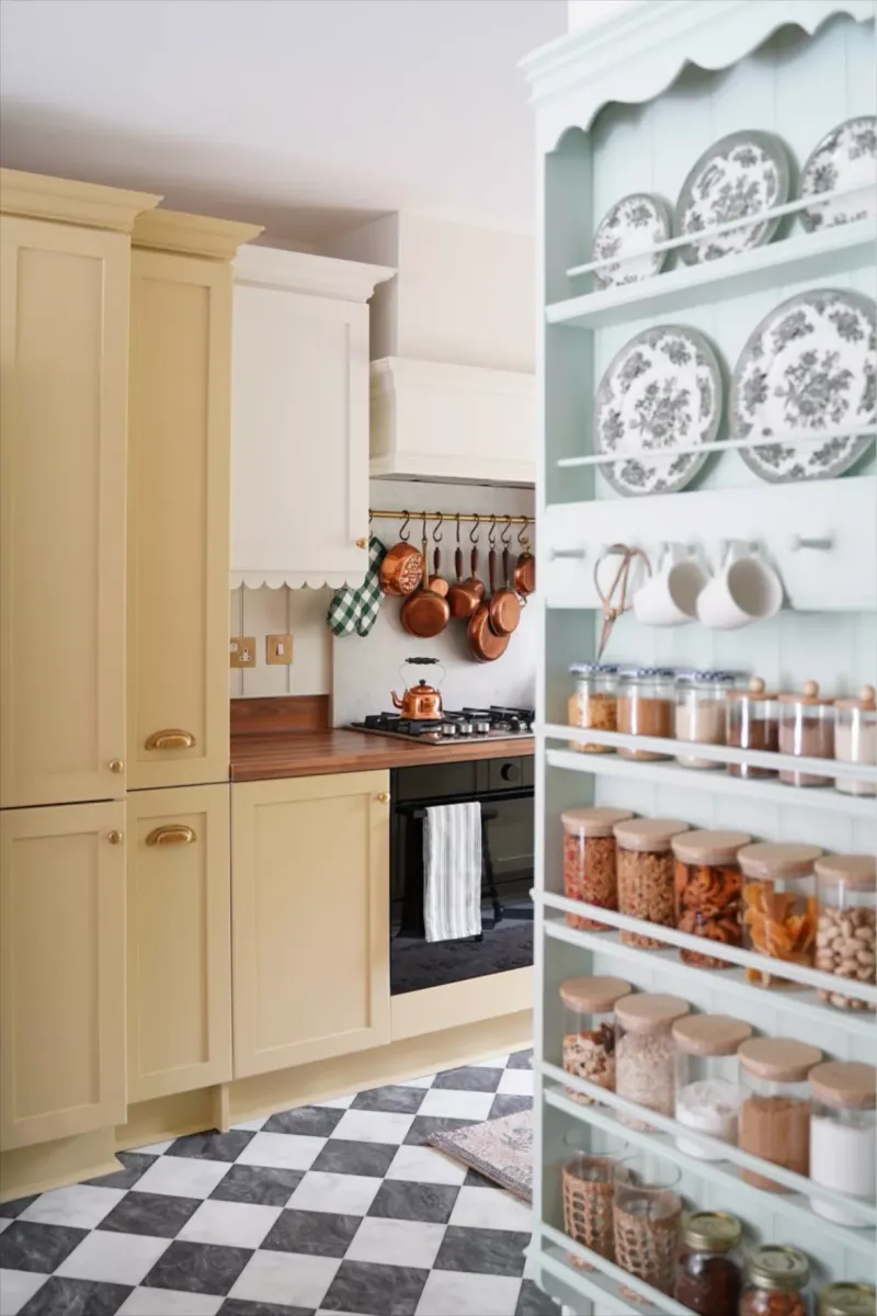 Step Back In Time With 27 Retro Kitchen Styles Straight From The 1970s - Decor Hint Scalloped Cabinet Trim