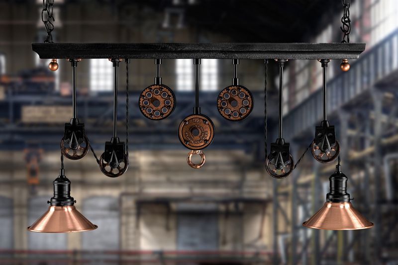 28 Industrial Decorating Ideas For The Whole House - Decor Hint Pulley Light Fixtures