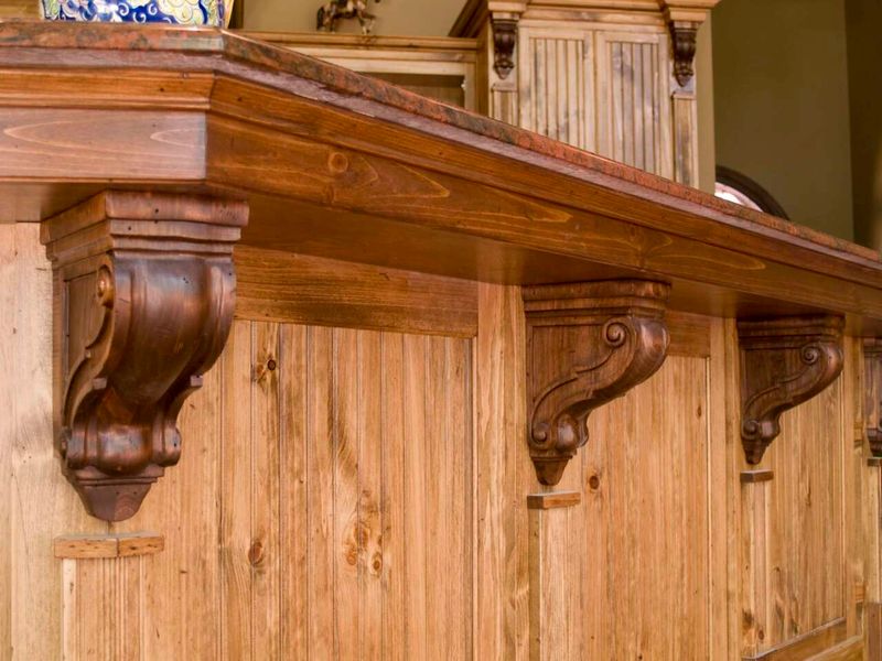 New Mexico Designers Say These 12 Kitchen Looks Are Dated Stick With 10 These Instead - Decor Hint Ornate Corbels and Moldings (dated)