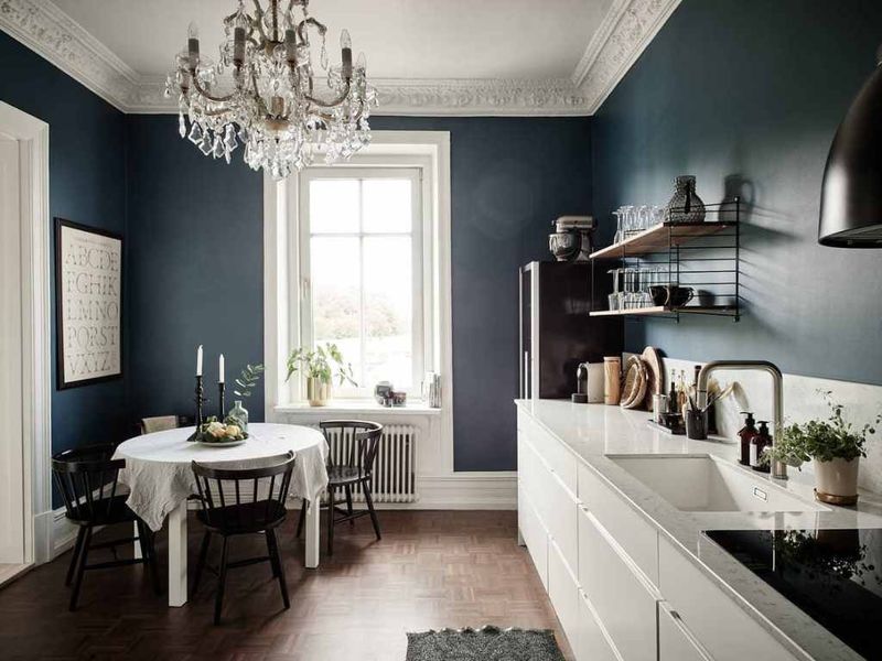 Kitchen Paint Colors That Designers Say To Skip - Decor Hint Gloomy Dark Navy