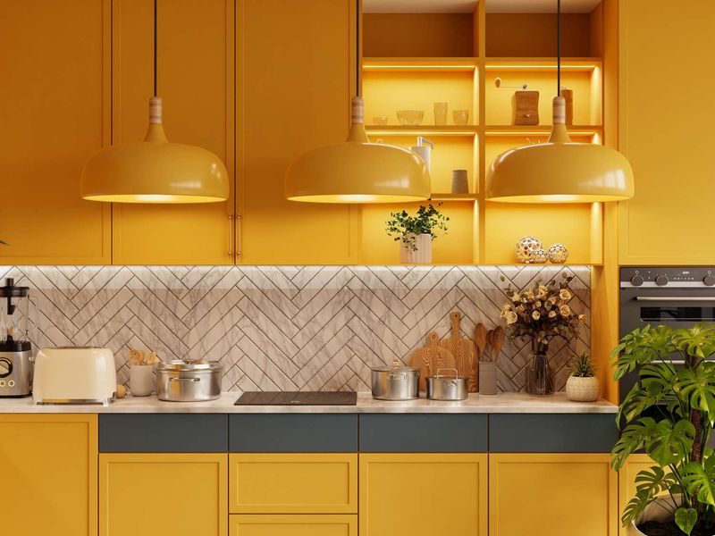 9 Underrated Paint Colors Designers Always Use In Kitchens (And 9 They Say To Stay Away From) - Decor Hint Neon Yellow (Stay Away)
