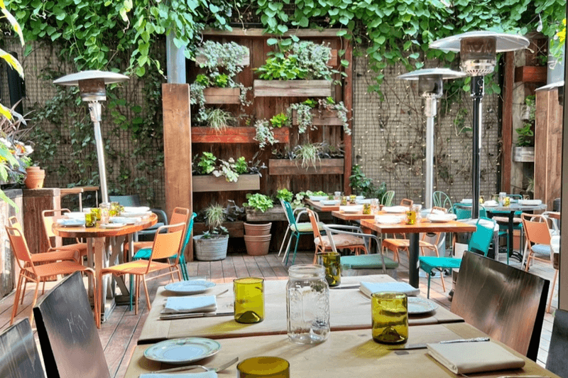 Explore 9 Charming Outdoor Areas Common In Philadelphia Neighborhoods - Decor Hint Urban Courtyards with String Lights
