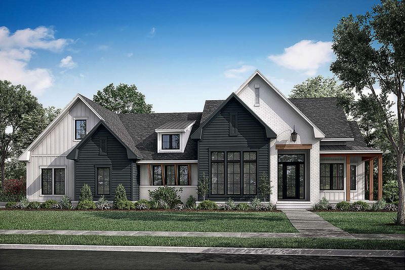 Modern Farmhouse Vibes: 11 Outdoor Looks Borrowed From 2025's Best Iowa Homes - Decor Hint Black And White Exterior Palettes