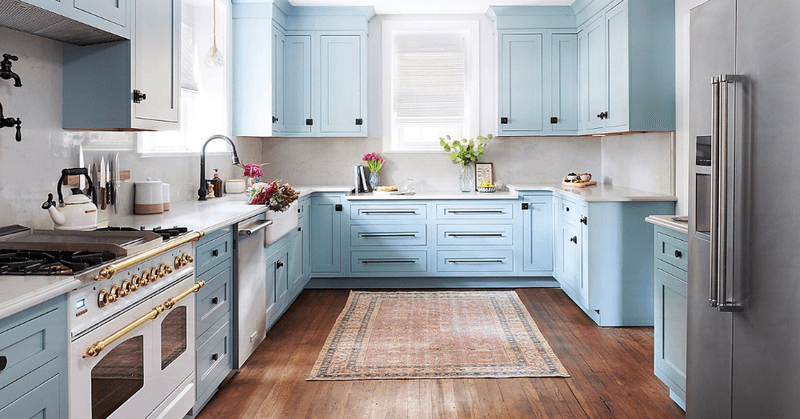 11 Perfect Kitchen Color Combos And 3 That Might Ruin Your Appetite - Decor Hint Sky Blue & White
