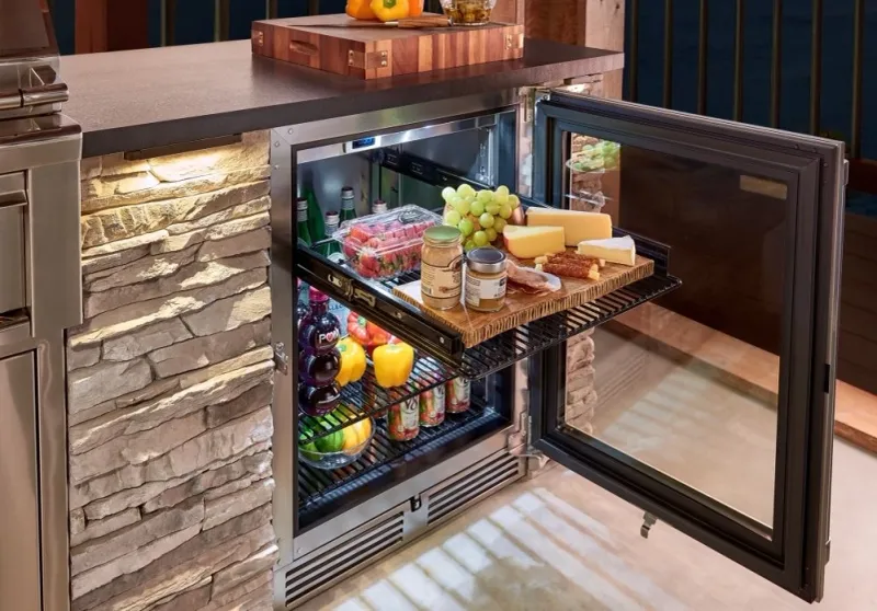 Grill with Built-In Mini Fridge