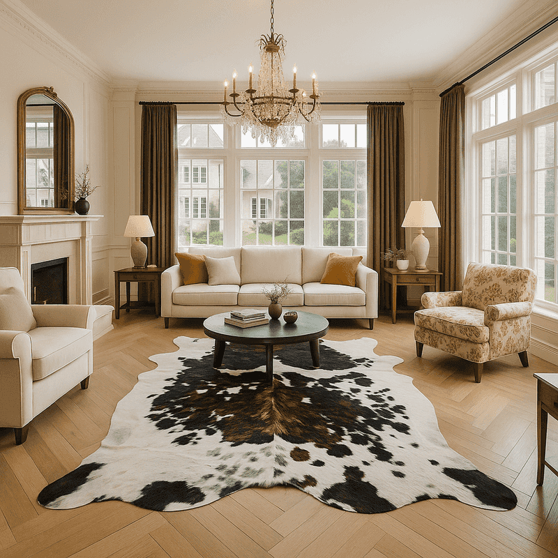 13 Nostalgic Texas Decor Trends You Rarely See Outside The South - Decor Hint Cowhide Rugs on Hardwood Floors