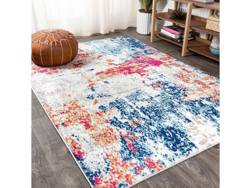 Bold Rug Ideas Drawn From California's Eclectic Interiors - Decor Hint Oversized Abstract Art Underfoot