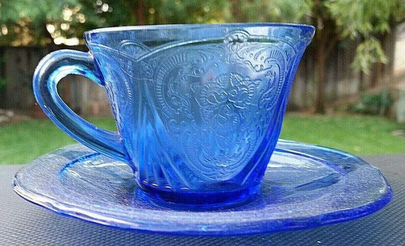10 Tips To Spot Valuable Depression Glass Patterns In Visalia Thrift Stores Before They're Gone - Decor Hint Royal Lace – The Holy Grail Of Blue Glass