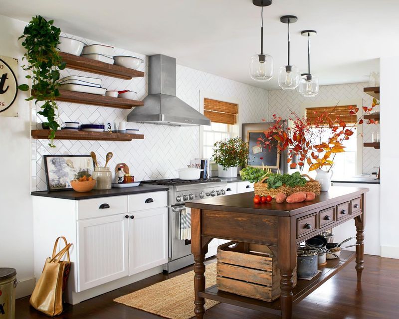 25 French Country Kitchens Designs To Inspire Your Space - Decor Hint Farmhouse Tables as Islands