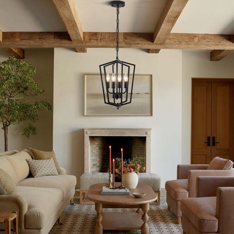 15 Functional And Stylish Farmhouse Living Room Ideas (Plus 5 You Will Absolutely Love) - Decor Hint Farmhouse-style lantern lighting