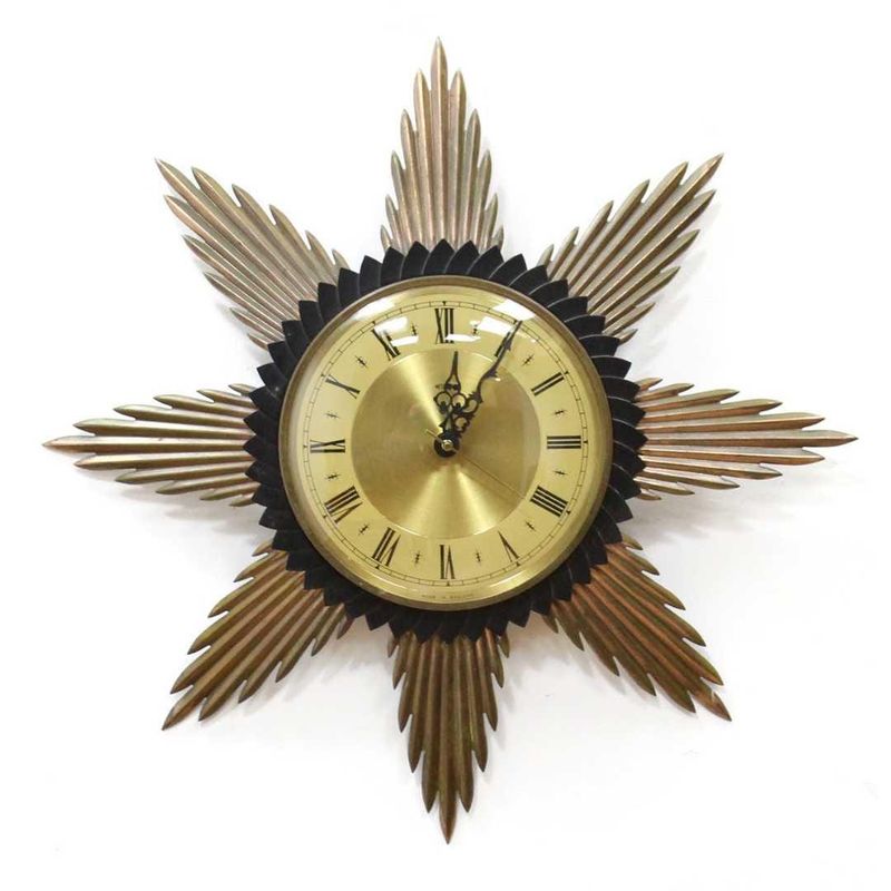 Brass Sunburst Clocks