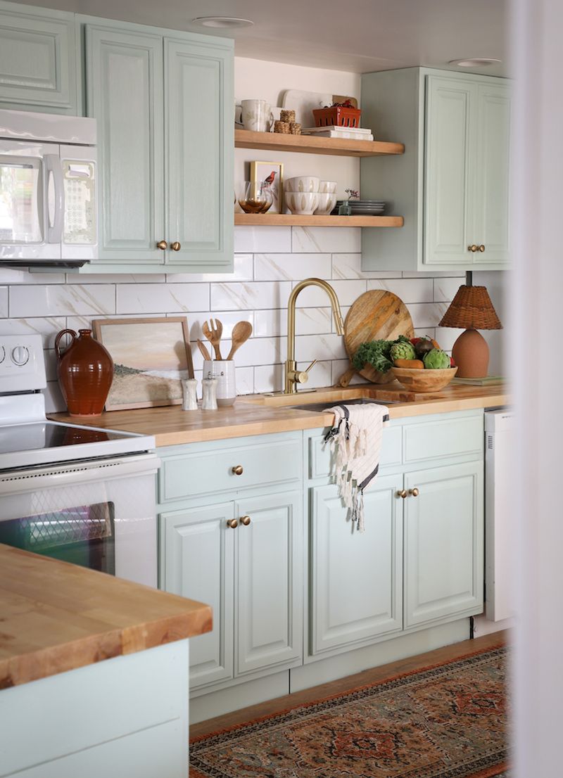 Bulky upper cabinets