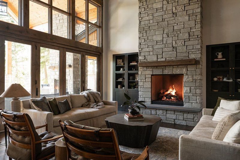 Stonework And River Rock Features