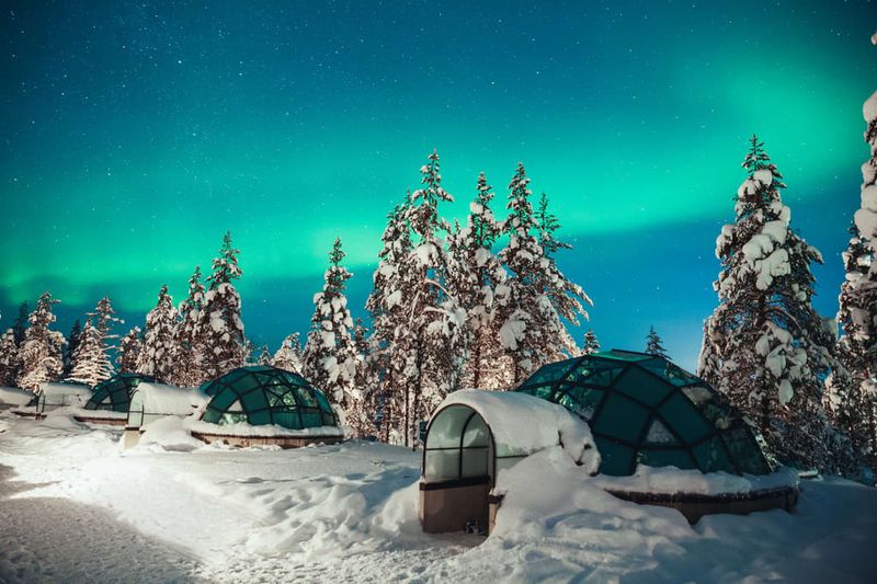 Northern Lights Glass Igloo in Finnish Lapland