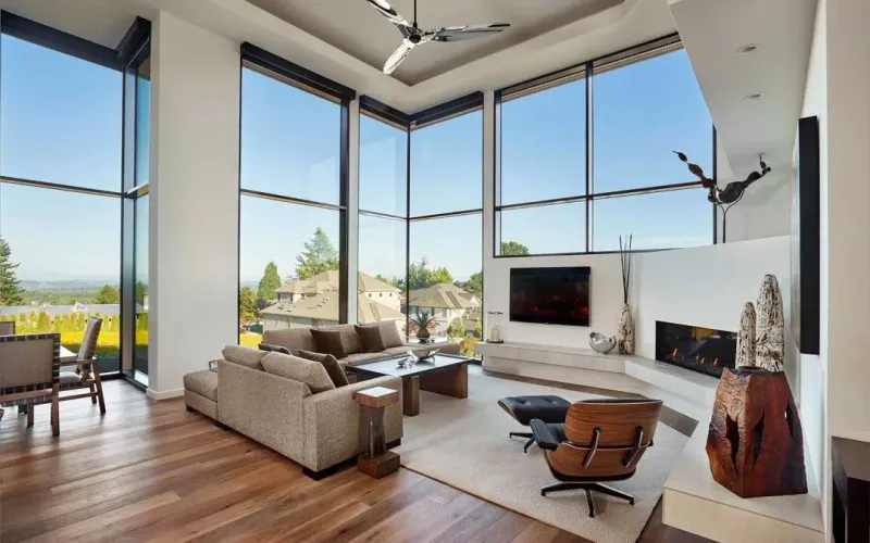 11 Of The Best Two-Bedroom Contemporary House Plans That Blend Style & Function - Decor Hint Floor-to-Ceiling Window Plan