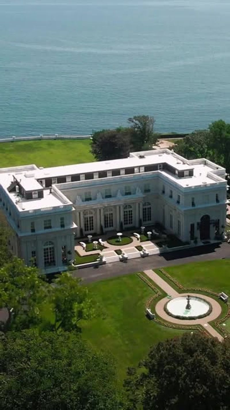 These 15 Photos Capture America’s Wealth At Its Most Extravagant - Decor Hint Oceanfront Marble Terrace at Rosecliff Mansion – Newport, Rhode Island