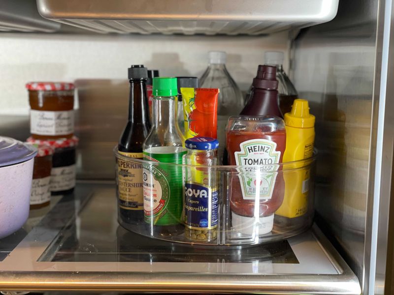 Lazy Susan for Refrigerator Condiments