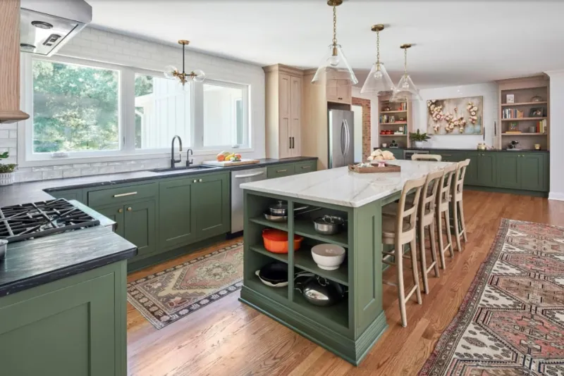 8 Kitchen Colors That Are Coming Back In 2025 And 10 That Are Already Trending - Decor Hint Sage Green (Currently Trending)
