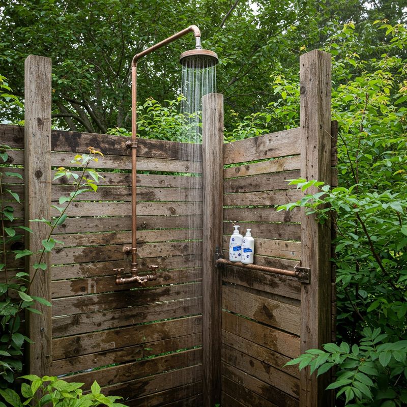 25 Outdoor Shower Ideas That Give Off BIG Beach House Energy - Decor Hint Rustic Wooden Paneling